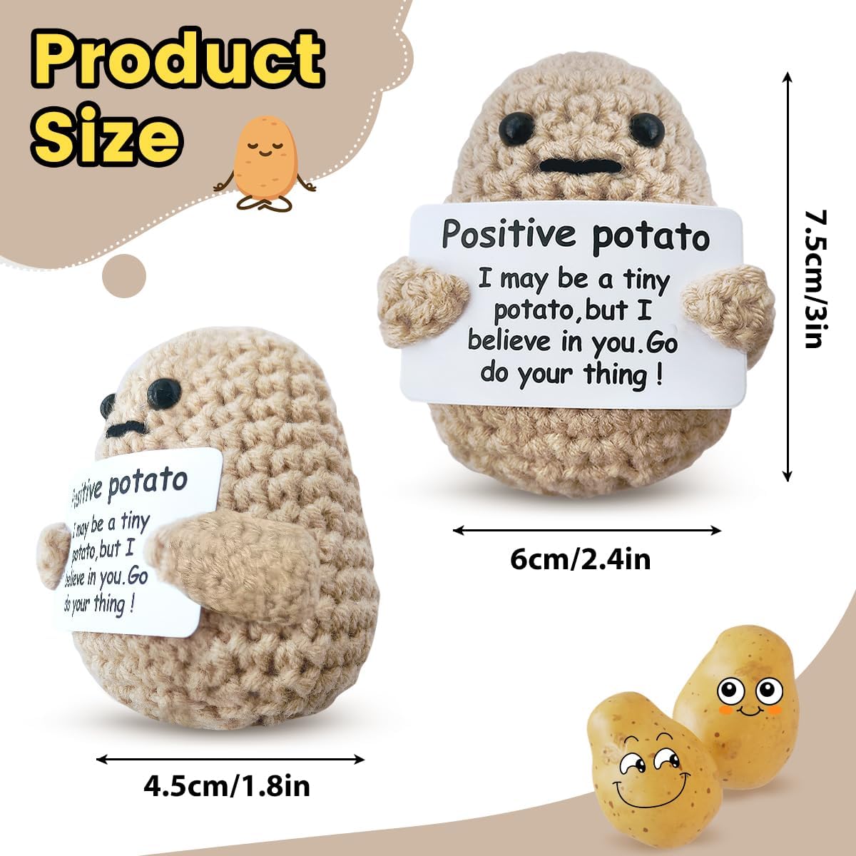 Mini Funny Positive Potato, Wool Funny Knitted Positive Potato, Positive Gifts, Funny Gifts, Positive Potato, Gifts for Daugther, Desk Accessories Mini Funny Positive Potato, Wool Funny Knitted Positive Potato, Positive Gifts, Funny Gifts, Positive Potato, Gifts for Daugther, Desk Accessories